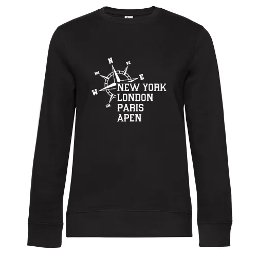 Weltstadt Apen Sweat Frauen Queen Crew Neck