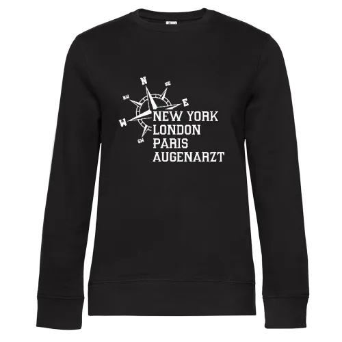 Weltstadt Augenarzt Sweat Frauen Queen Crew Neck