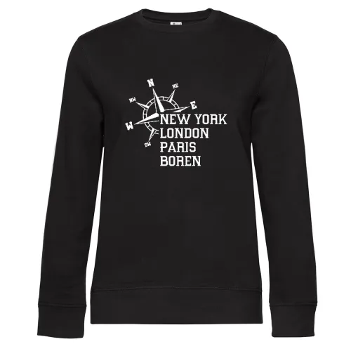 Weltstadt Boren Sweat Frauen Queen Crew Neck
