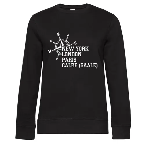Weltstadt Calbe (Saale) Sweat Frauen Queen Crew Neck