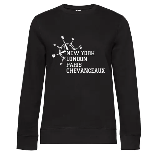 Weltstadt chevanceaux Sweat Frauen Queen Crew Neck