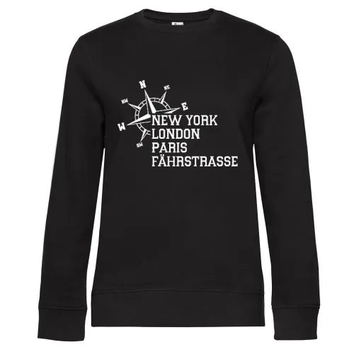 Weltstadt Fährstraße Sweat Frauen Queen Crew Neck