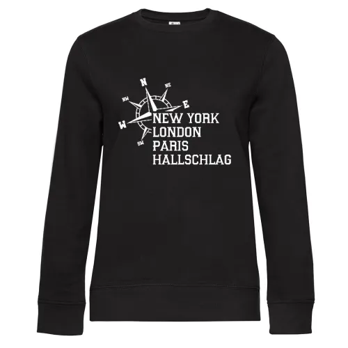 Weltstadt Hallschlag Sweat Frauen Queen Crew Neck