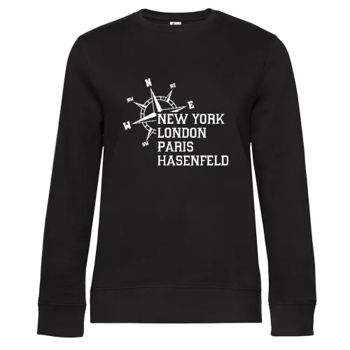 Weltstadt Hasenfeld Sweat Frauen Queen Crew Neck