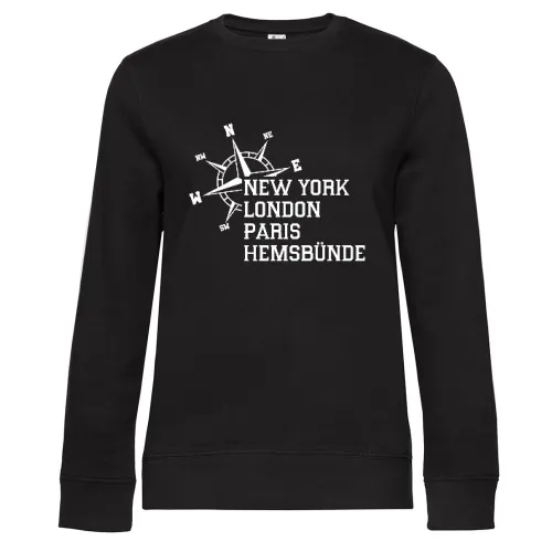 Weltstadt Hemsbünde Sweat Frauen Queen Crew Neck