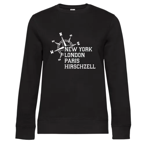 Weltstadt Hirschzell Sweat Frauen Queen Crew Neck