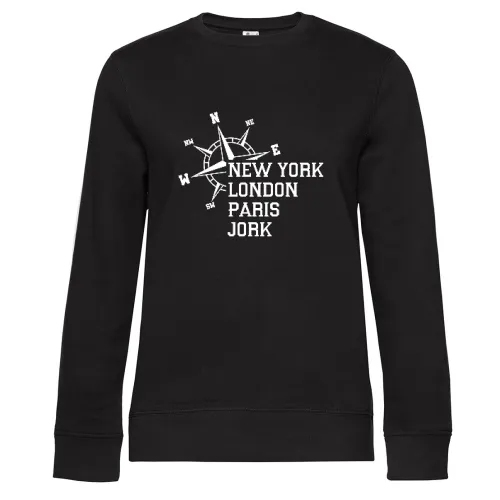 Weltstadt Jork Sweat Frauen Queen Crew Neck