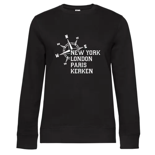 Weltstadt Kerken Sweat Frauen Queen Crew Neck