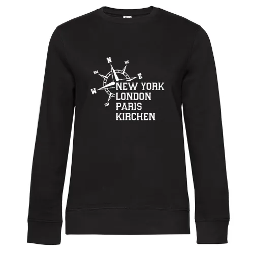 Weltstadt Kirchen Sweat Frauen Queen Crew Neck