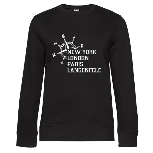 Weltstadt Langenfeld Sweat Frauen Queen Crew Neck