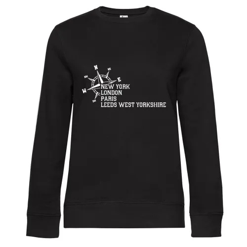 Weltstadt Leeds West Yorkshire Sweat Frauen Queen Crew Neck