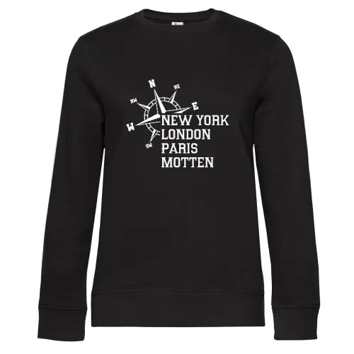 Weltstadt Motten Sweat Frauen Queen Crew Neck