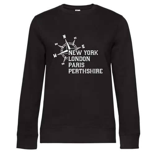 Weltstadt PERTHSHIRE Sweat Frauen Queen Crew Neck