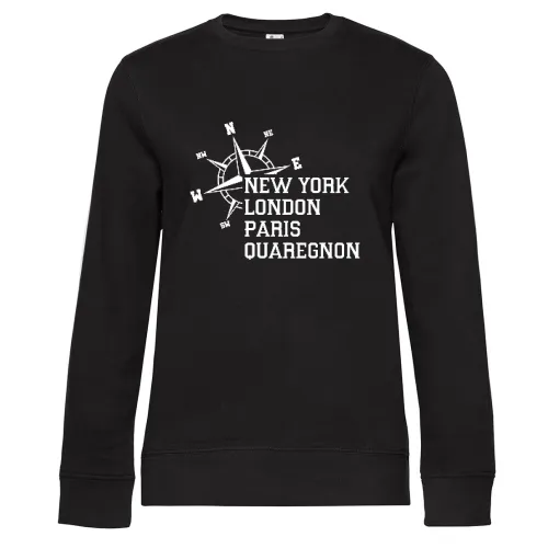 Weltstadt Quaregnon Sweat Frauen Queen Crew Neck