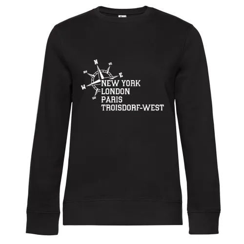 Weltstadt Troisdorf-West Sweat Frauen Queen Crew Neck