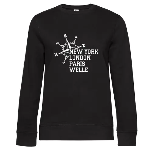 Weltstadt Welle Sweat Frauen Queen Crew Neck