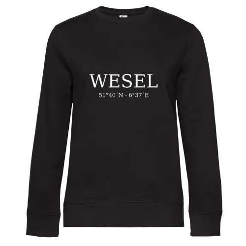 Wesel Koordinaten Sweat Frauen Queen Crew Neck