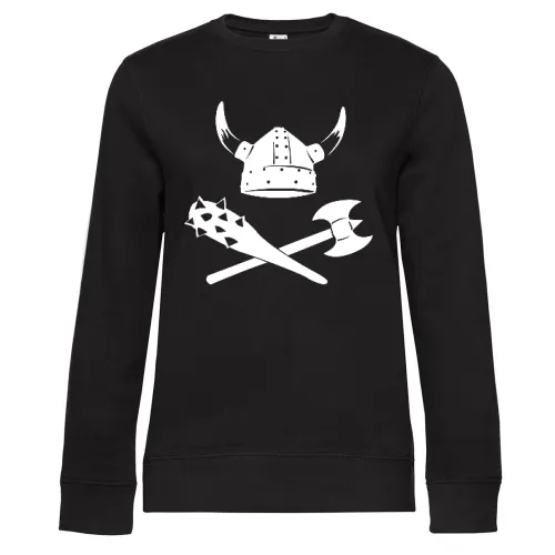 Wikingerhelm mit Axt und Keule Frauen Sweat