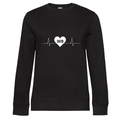 Wittenberg WB Nummernschild Herzschlag Sweat Frauen Queen Crew Neck