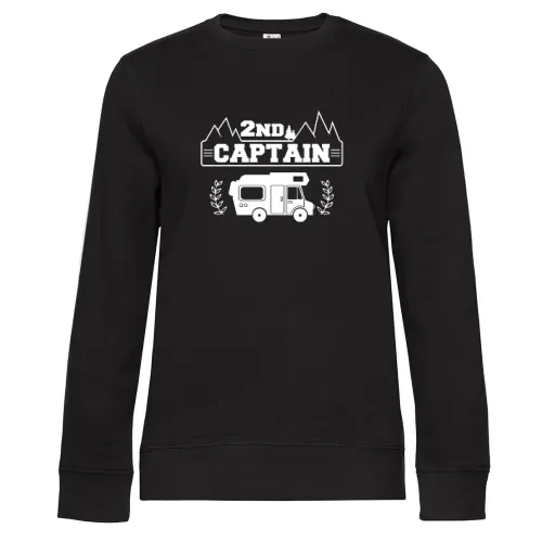 Wohnmobil 2nd Captain Womo Beifahrer Reisemobil Sweat Frauen Queen Crew Neck