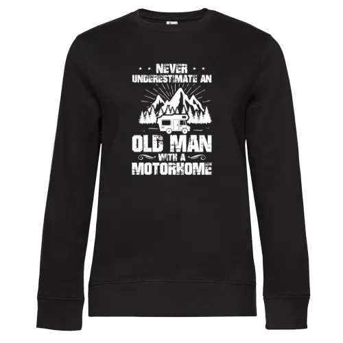 Wohnmobil Camping Old Man Motorhome Camper Womo Sweat Frauen Queen Crew Neck
