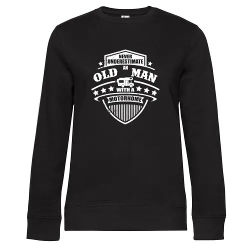 Wohnmobil Camping Old Man Motorhome Camper Womo Sweat Frauen Queen Crew Neck