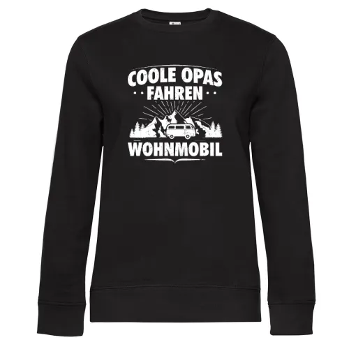 Wohnmobil Opa Großvater Rentner Camping Womo Sweat Frauen Queen Crew Neck