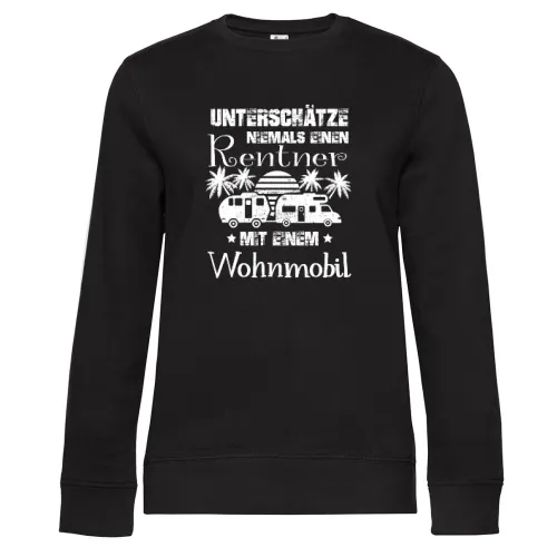 Wohnmobil Opa Rentner Camper Wohnwagen Womo Wowa Sweat Frauen Queen Crew Neck