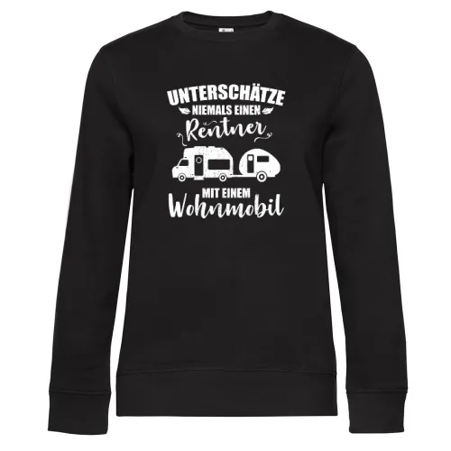 Wohnmobil Rentner Camper Wohnwagen Womo Camping Sweat Frauen Queen Crew Neck