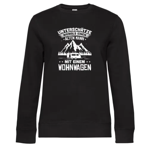 Wohnwagen Caravan Camping Rentner Camper Spruch Sweat Frauen Queen Crew Neck