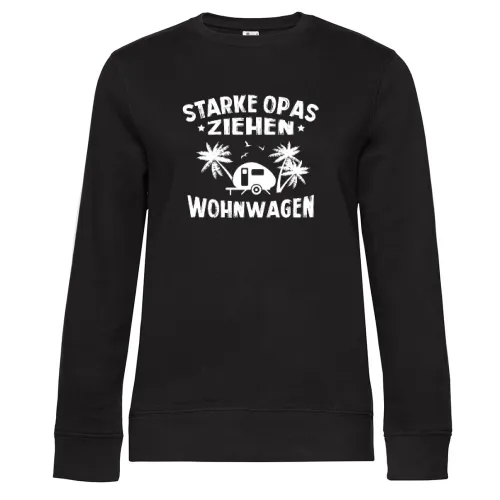 Wohnwagen Opa Caravan Camping Großvater Geschenk Sweat Frauen Queen Crew Neck