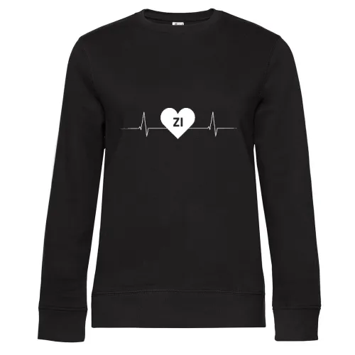 Zittau ZI Nummernschild Herzschlag Frauen Sweat Zittau ZI Nummernschild Herzschlag Sweat