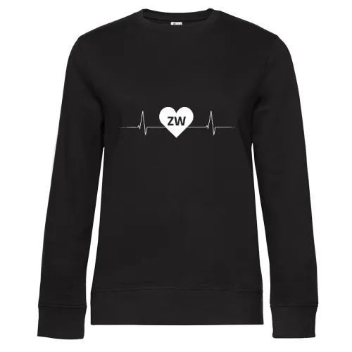 Zweibrücken ZW Nummernschild Herzschlag Frauen Sweat Zweibrücken ZW Nummernschild Herzschlag Sweat