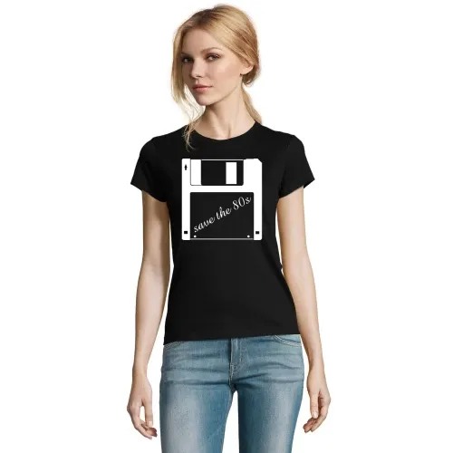 3,5 Zoll Diskette - save the 80s Frauen T-Shirt