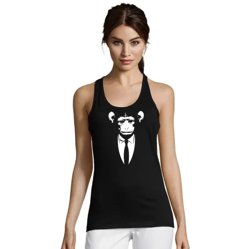 Affe im Anzug mit Banane Frauen T-Shirt