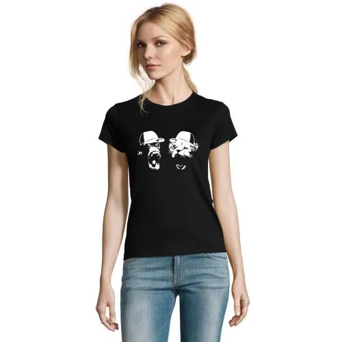 Affe und Löwe mit Basecap Frauen T-Shirt