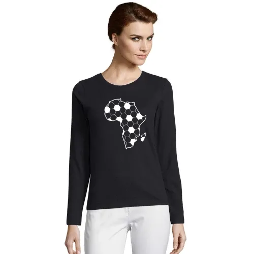 Afrika der schwarze Kontinent als Fußball Frauen T-Shirt