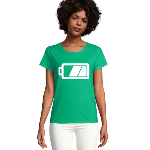 Akku Batterie Frauen T-Shirt