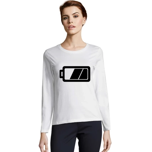 Akku Batterie T-Shirt Frauen Imperial LSL