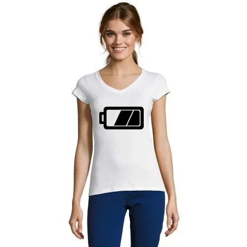Akku Batterie Frauen T-Shirt