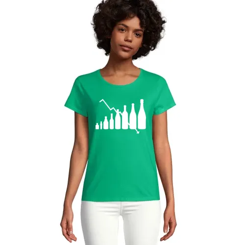 Alkohol Flaschen Evolution Frauen T-Shirt