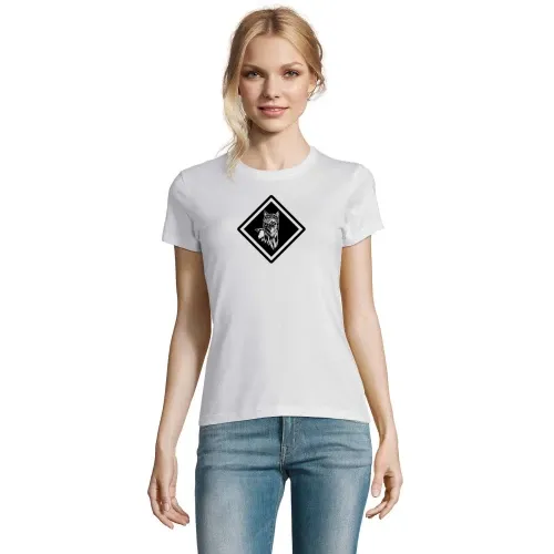 Alpaka Symbol Schild Warnschild Bild Frauen T-Shirt