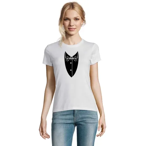 Anzug Hemd mit Stubenfliege T-Shirt Frauen Imperial