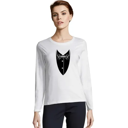 Anzug Hemd mit Stubenfliege Frauen T-Shirt