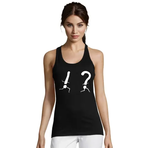 Ausrufezeichen jagt Fragezeichen Frauen T-Shirt