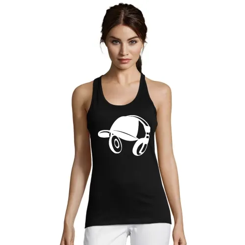 Basecap mit Kopfhörer Frauen T-Shirt