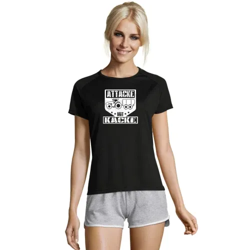 Bauer Landwirt Feldarbeit Gülle Attacke Mit Kacke Frauen T-Shirt