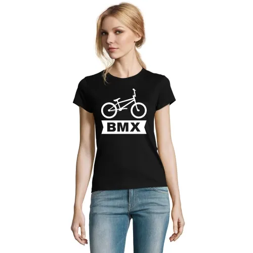 BMX Cross Bike T-Shirt Frauen Imperial