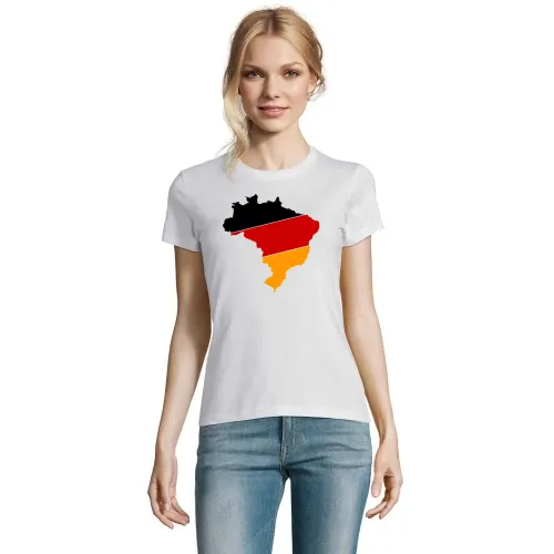 Brasilien in Deutschland Farben Shirt T-Shirt Frauen Imperial