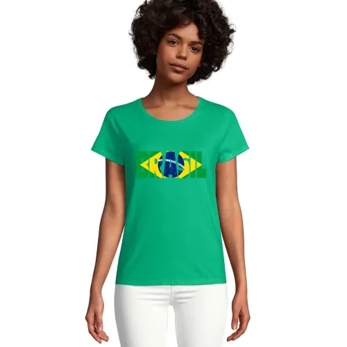 Brasilien mit Fahne Frauen T-Shirt
